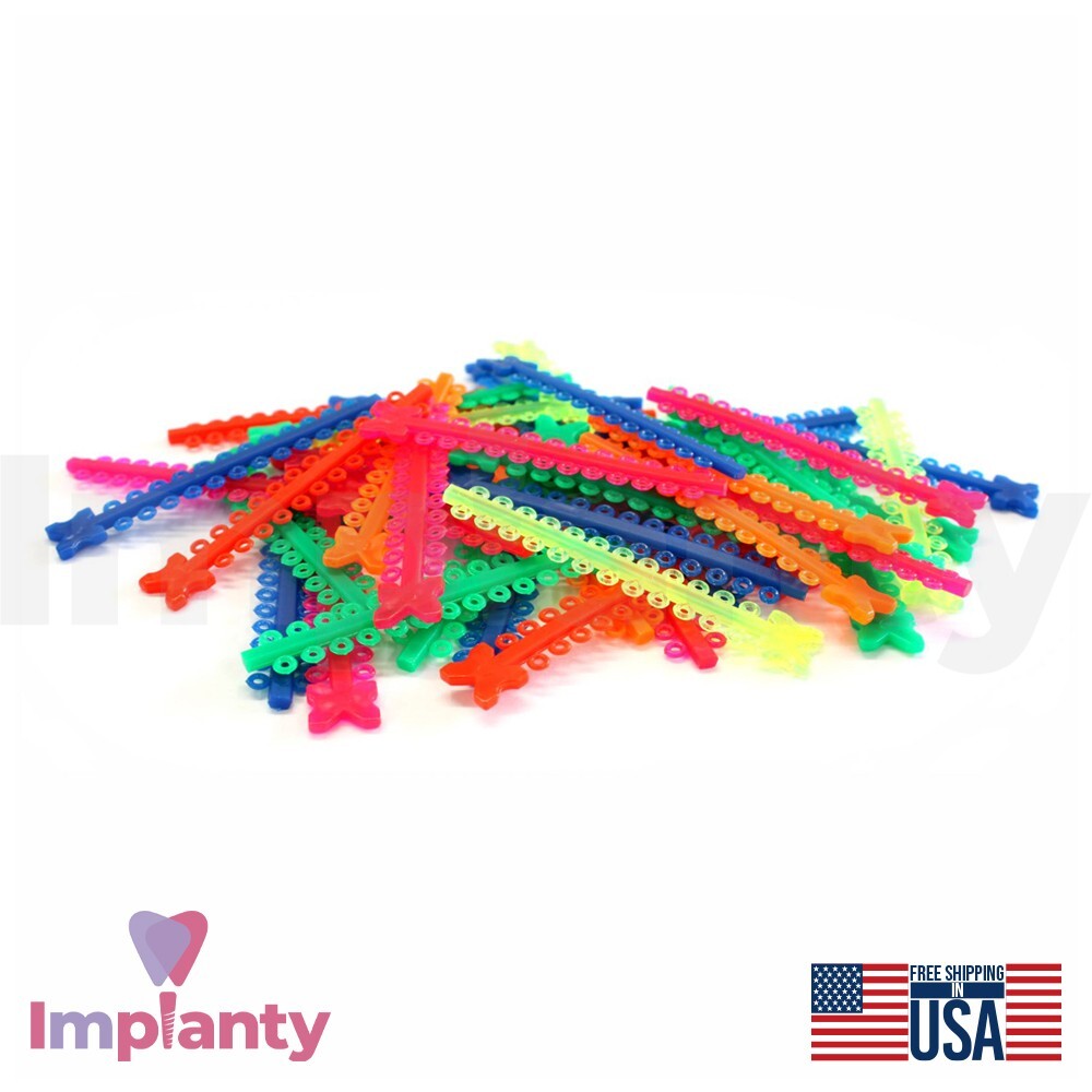 Morelli Polyurethane Elastic Ligature Modules Crystal Assorted Colors 1000pcs