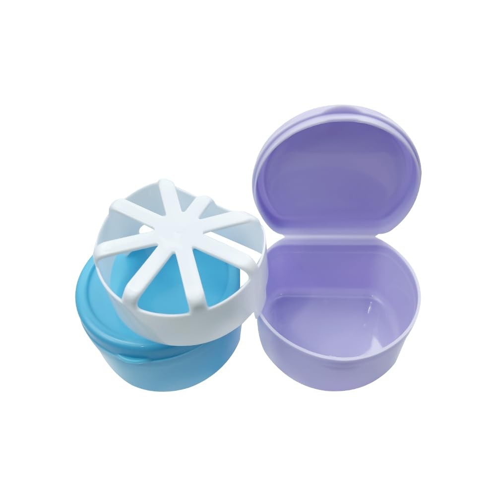 SENLIN DENTAL 2PCS Retainer Cleaner Case, Lightweight and 2pcs Purple