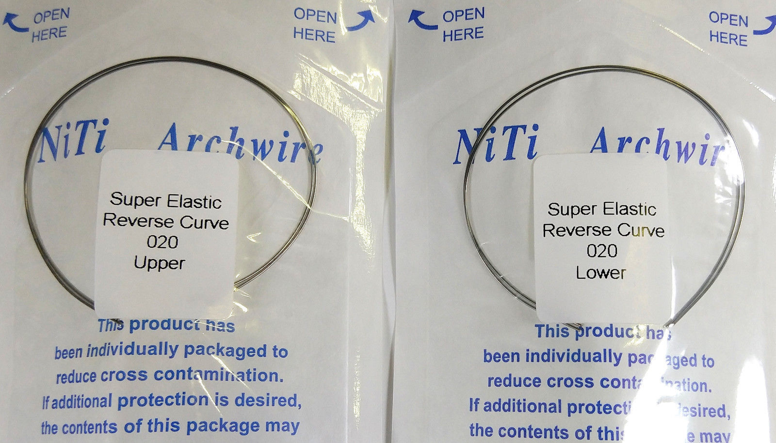 10Pack Dental Orthodontic Arch Wire Reverse Curve Round Niti Super Elastic 12-20