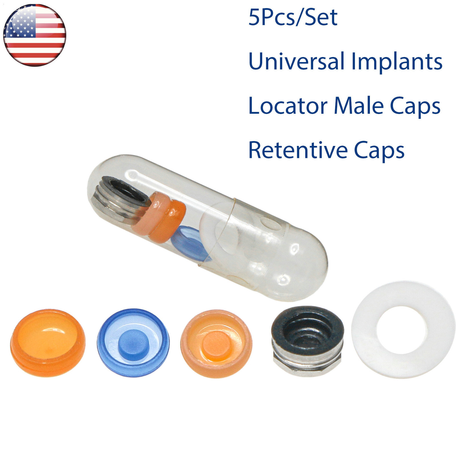 US Dental Locator Abutment Male Cap Implant Tool fits Zimmer PAØ4.5mm Removable