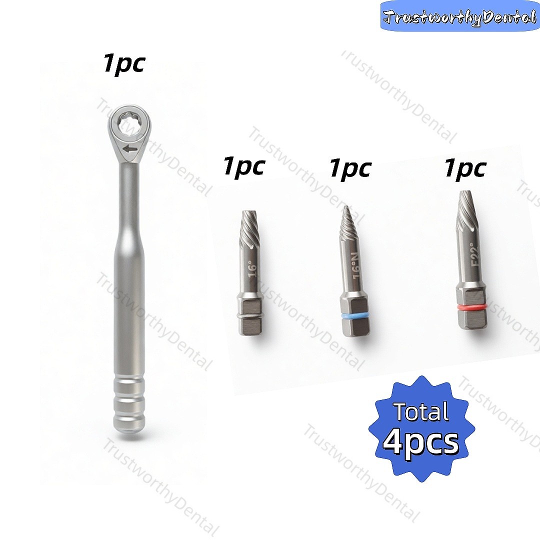 Dental Fixture Remover Screw Broken Implants Failed SOS Screws Pick Up Extractor