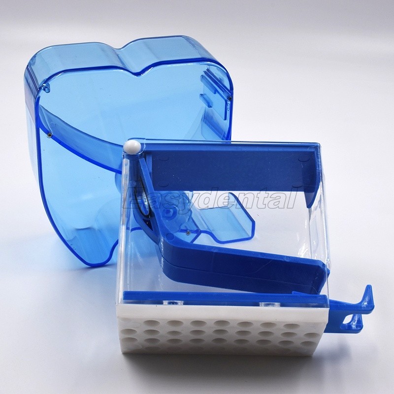 2Type Cotton Roll Dispenser Dental Cotton Roll Holder Press Type Push Style Blue