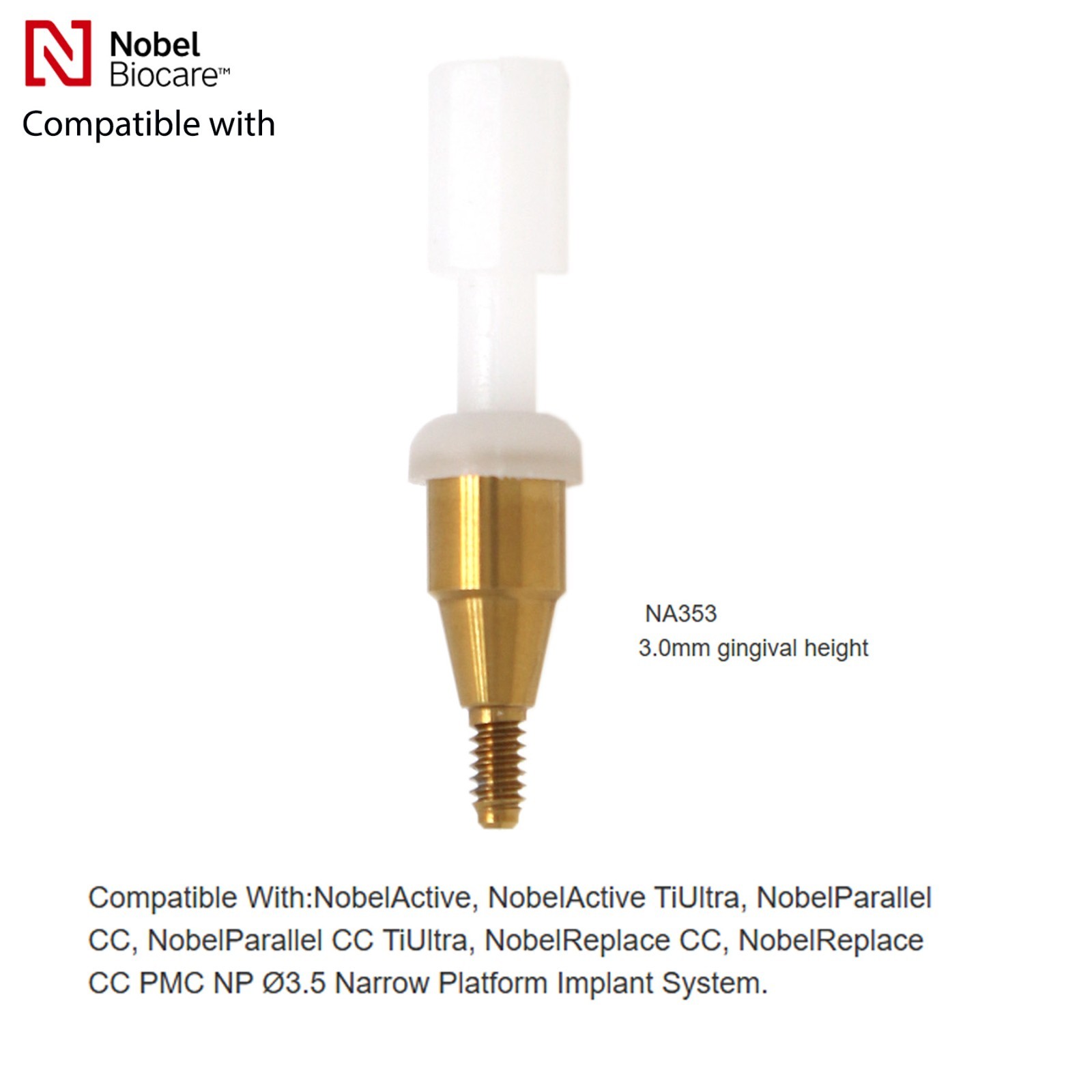 Implant Locat0r Abutment NP/RP, Fit For Nobel Biocare Active ,AH=1/2/3/4/5.0mm