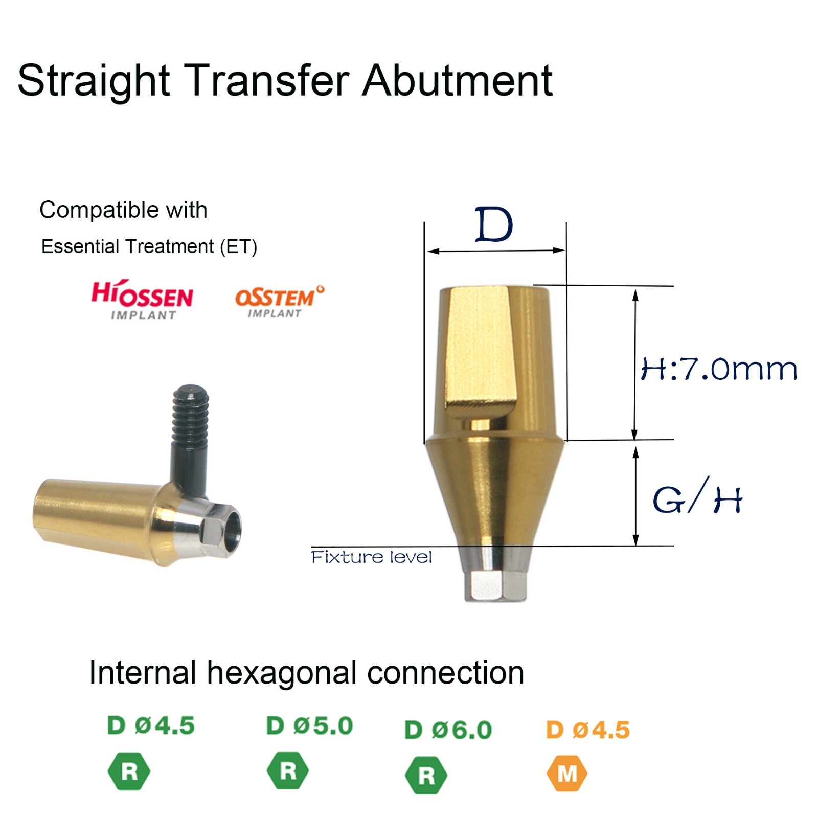 US Hiossen Dental Straight Locator Healing Cap Abutment Regular Mini ET Platform