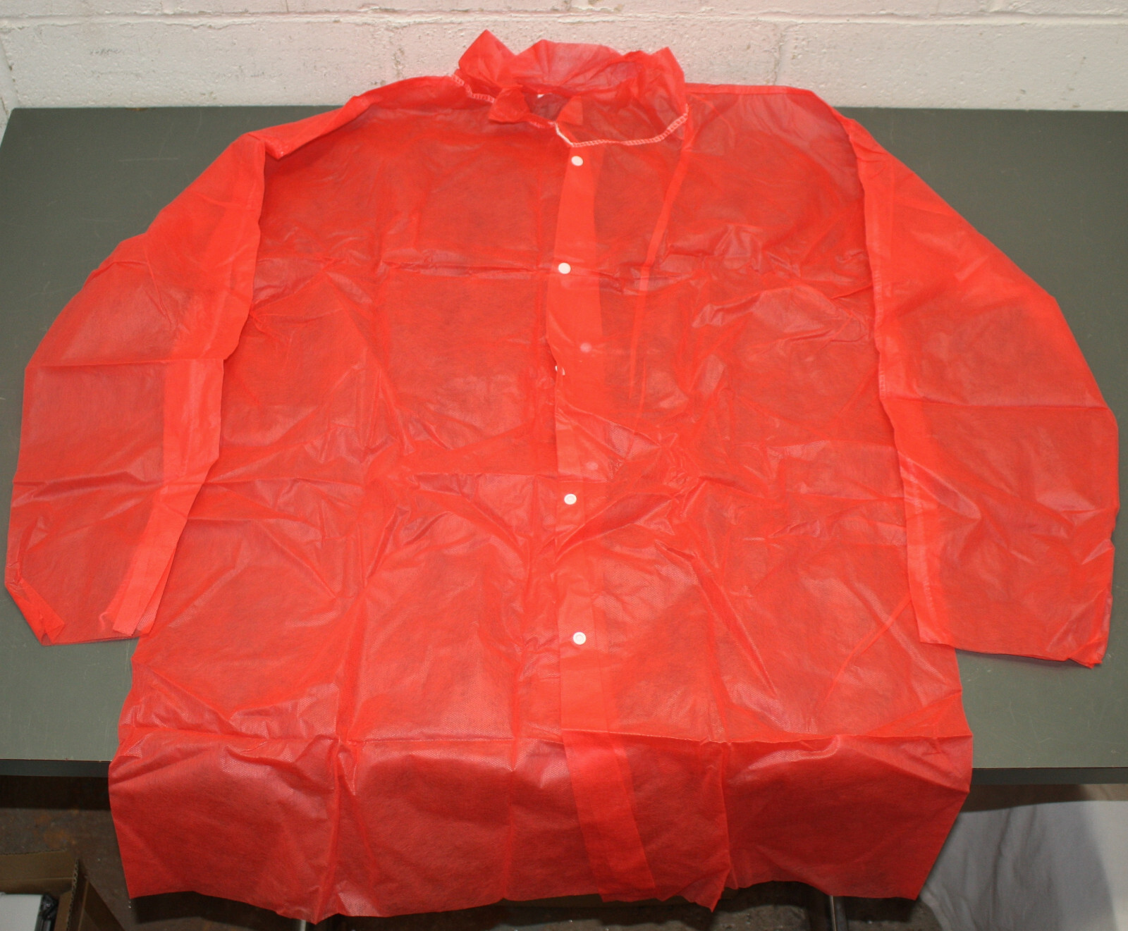 (30) Action Chemical Disposable Lab Coat A-RLC-XL, Size XL / Extra Large, Red