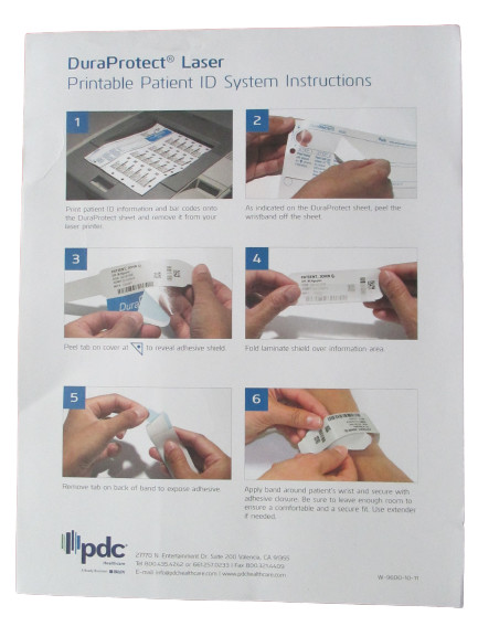 DuraProtect Adult Laser Printable Patient ID Wristband w/Extender 250 Count $425