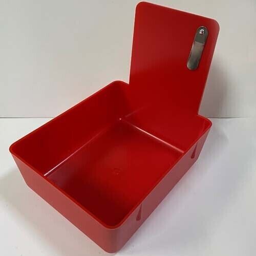 Red Dental Lab Pan with Stainless Steel Clip 20pk 7″ x 5¾” x 2½” Made in the USA