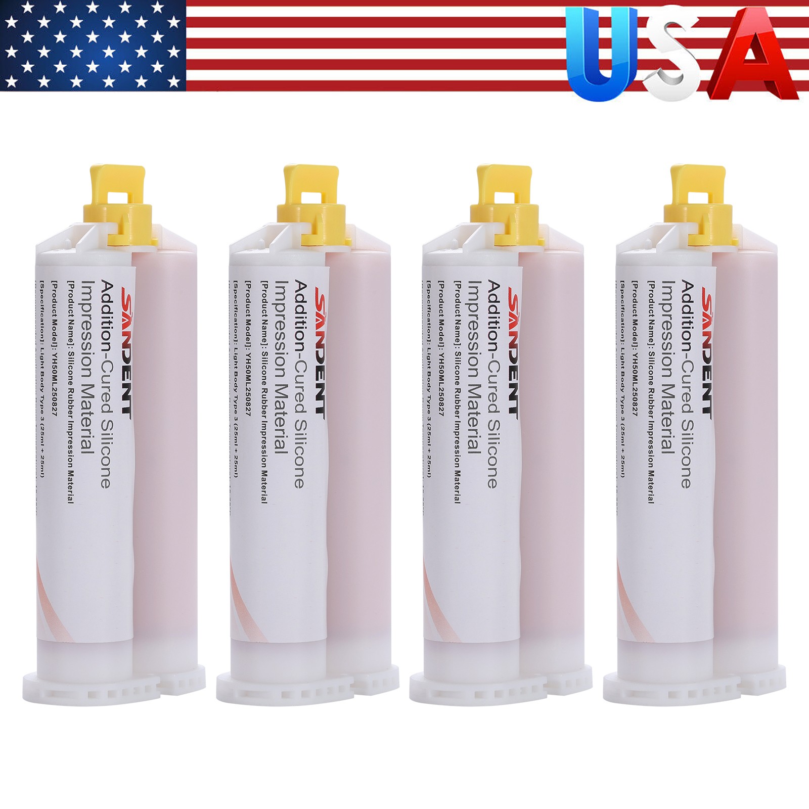 Impression Material VPS – Light Body Fast Set 4 x 50ml Cartridges 20 Tips