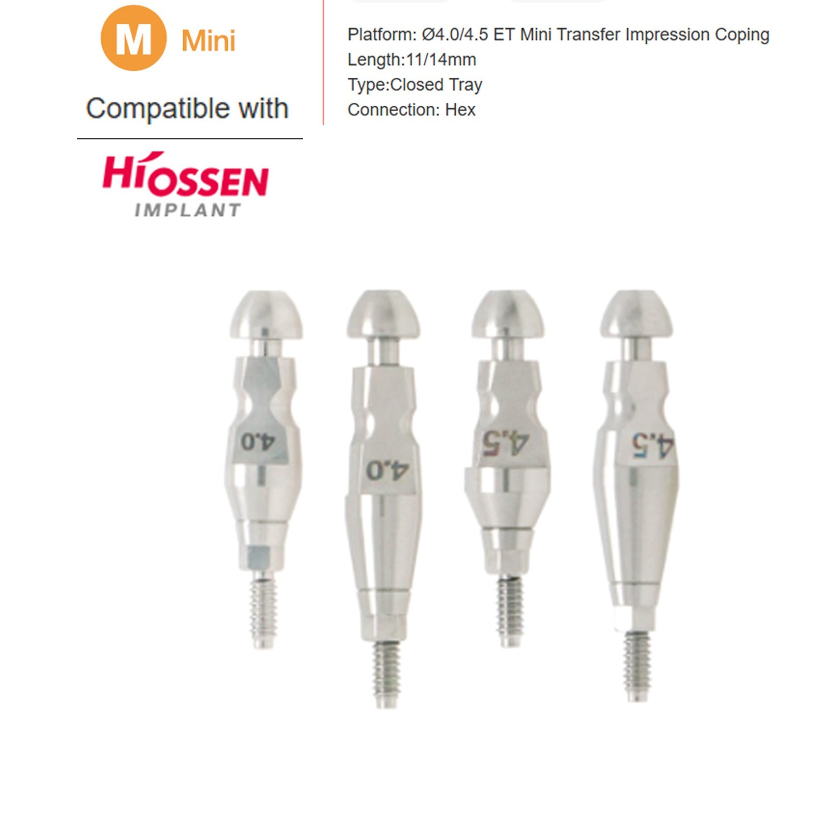 Hiossen ET Dental Titanium Locator Healing Abutment Transfer Impressions Analog