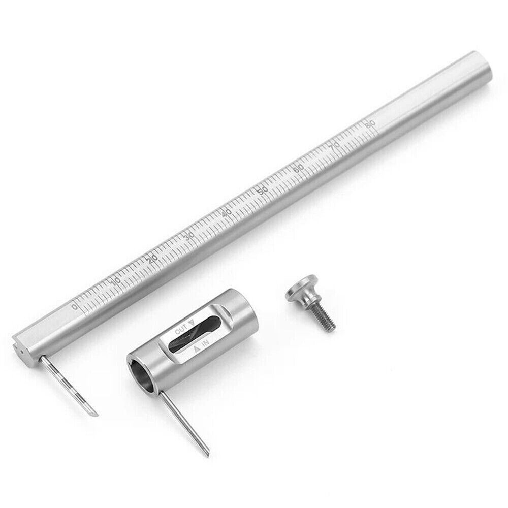 Dental Orthodontic Sliding Caliper Implant Measuring Gauge 0-80mm Double Scale