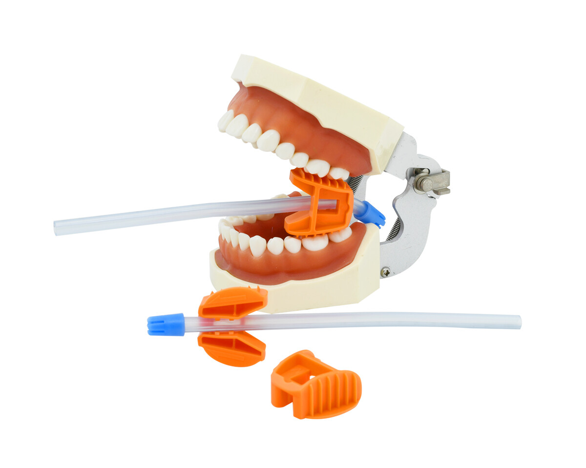 EZ Bite Block Saliva Ejector Holding Disposable Mouth Prop dental