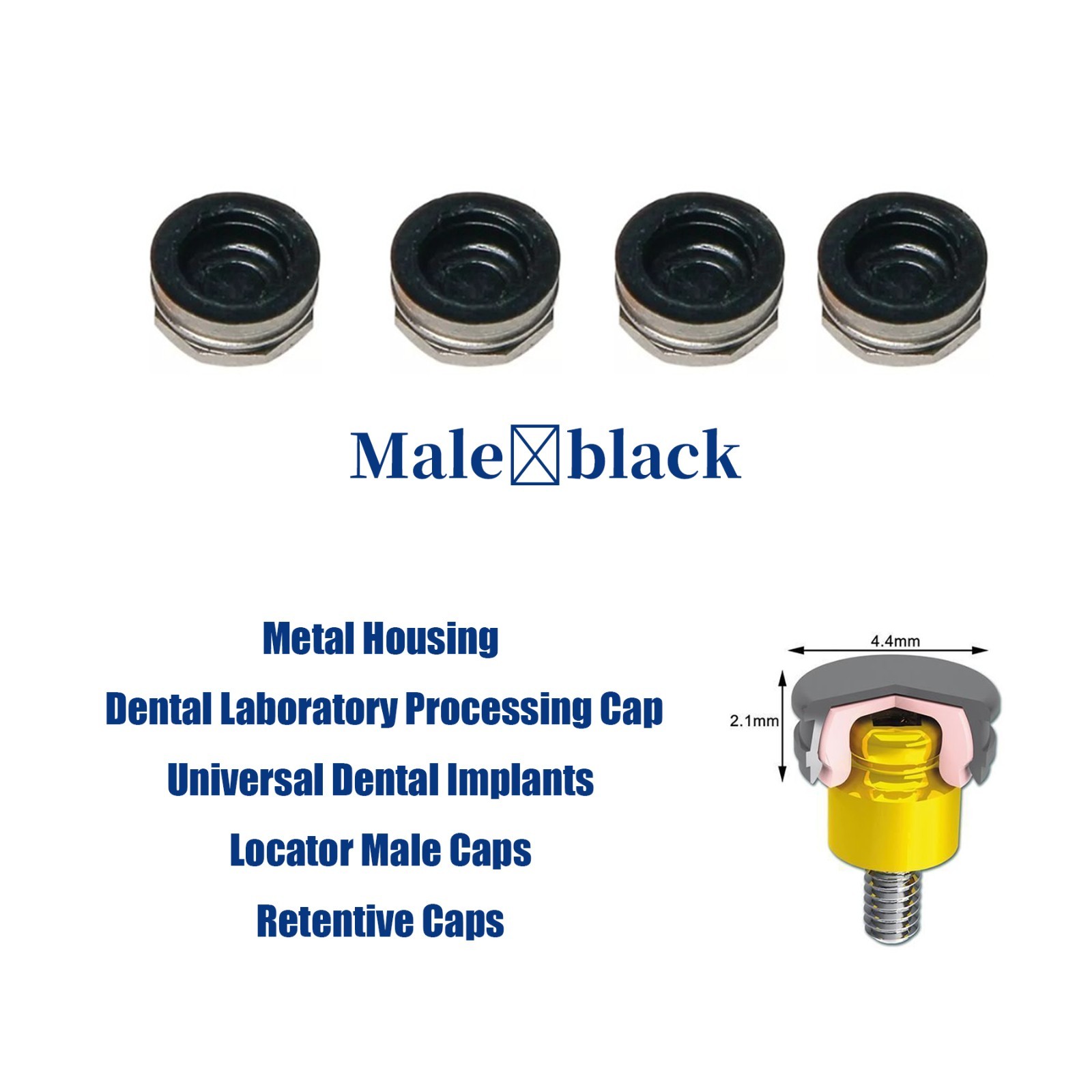 Universal Implant Core Tool Set Metal Housing Laboratory for Denture Cap