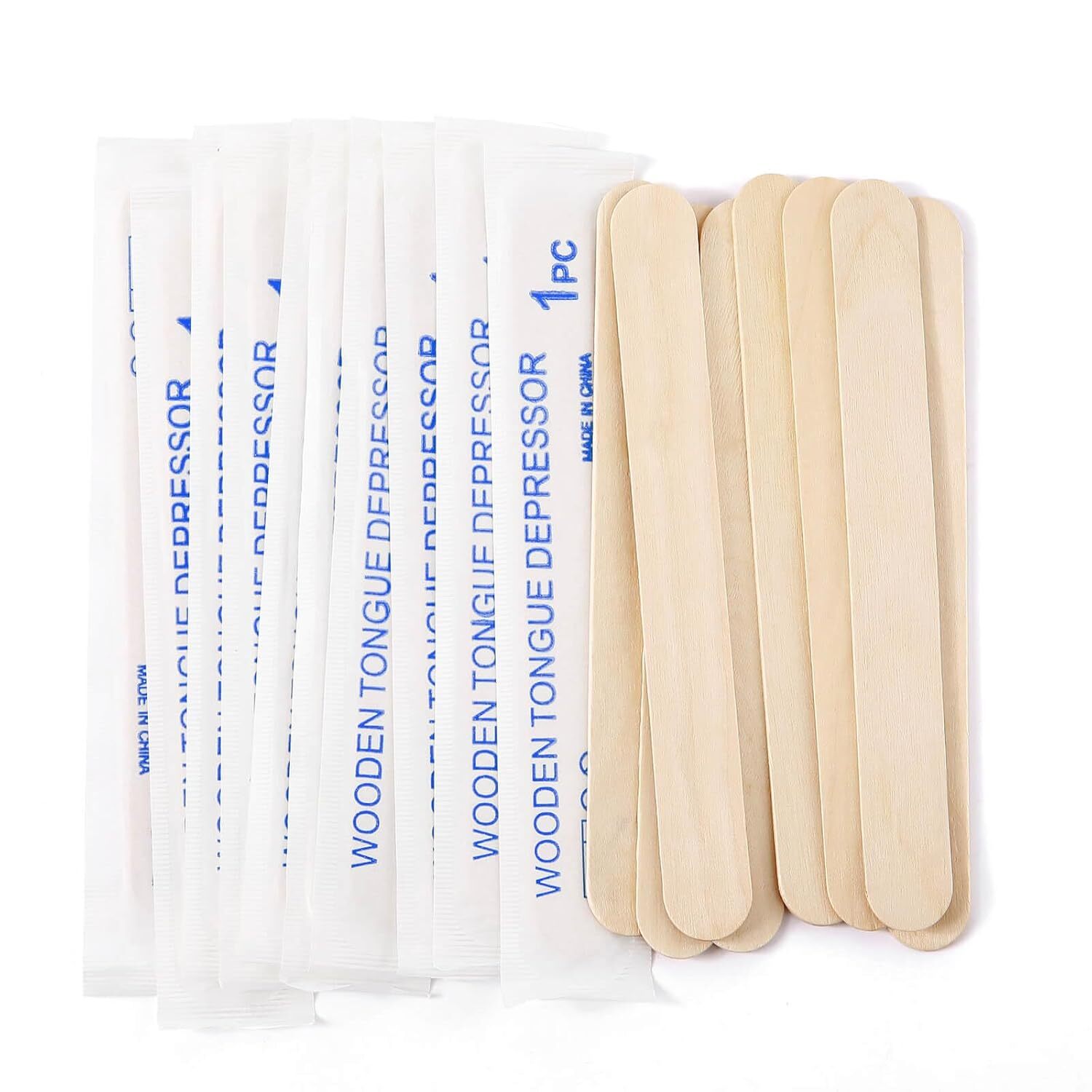JMU 6″ Tongue Large Wax Applicator Depressors Stick Individually Wrap 5000 Count
