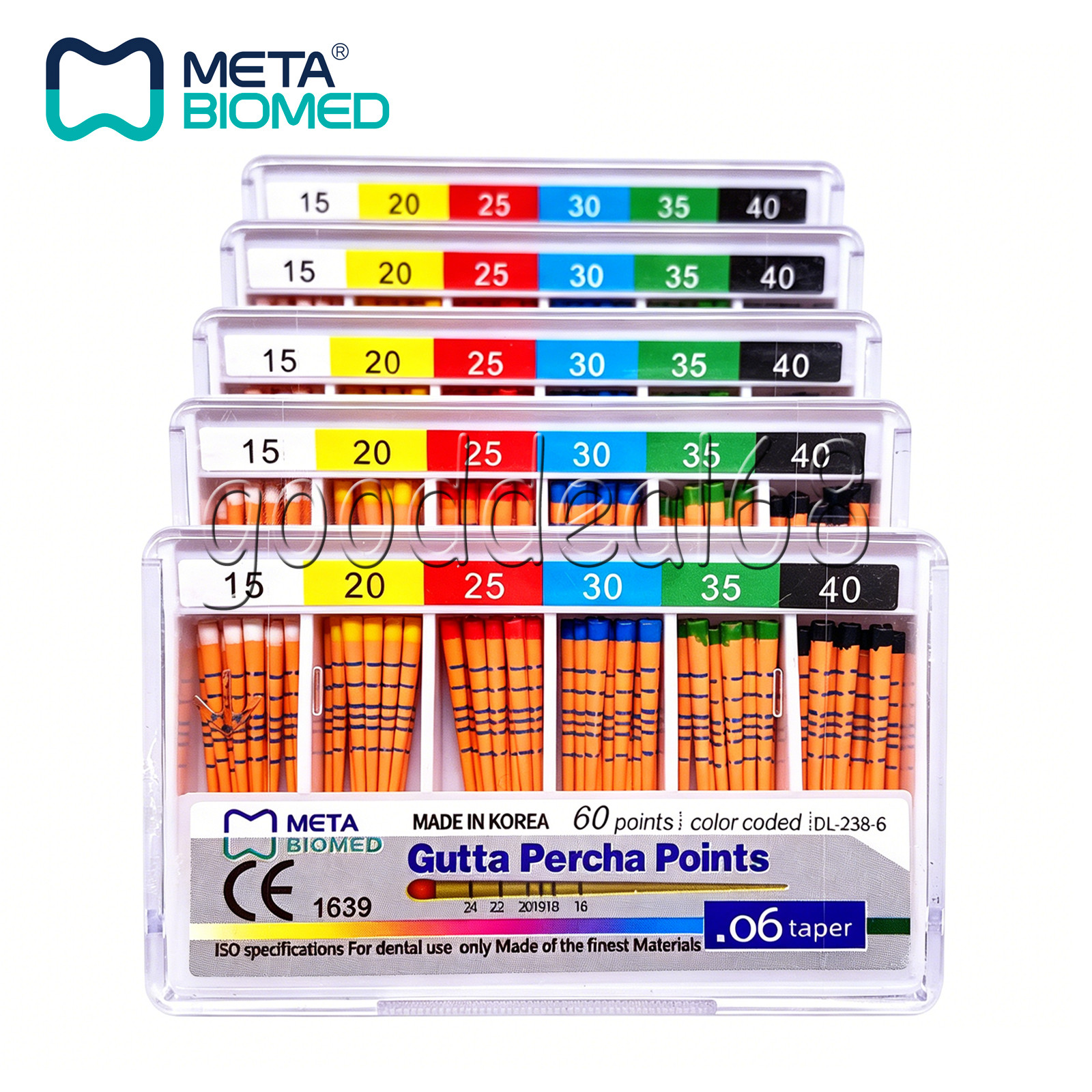 Dental Endodontic Gutta Percha Points Taper .02 .04 or .06, 120 or 60/pk,#15-40