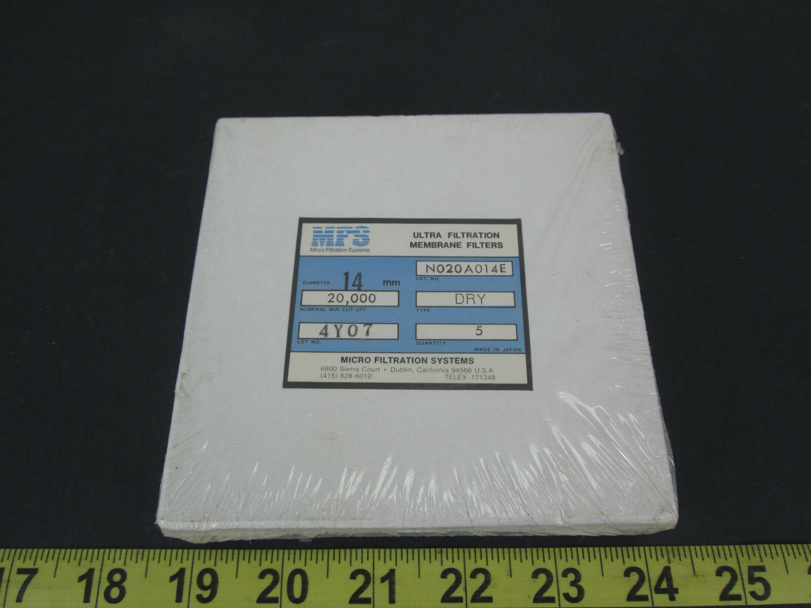 New Old Stock Sealed MFS Ultra Filtration Membrane Filters 14mm Dry Package of 5