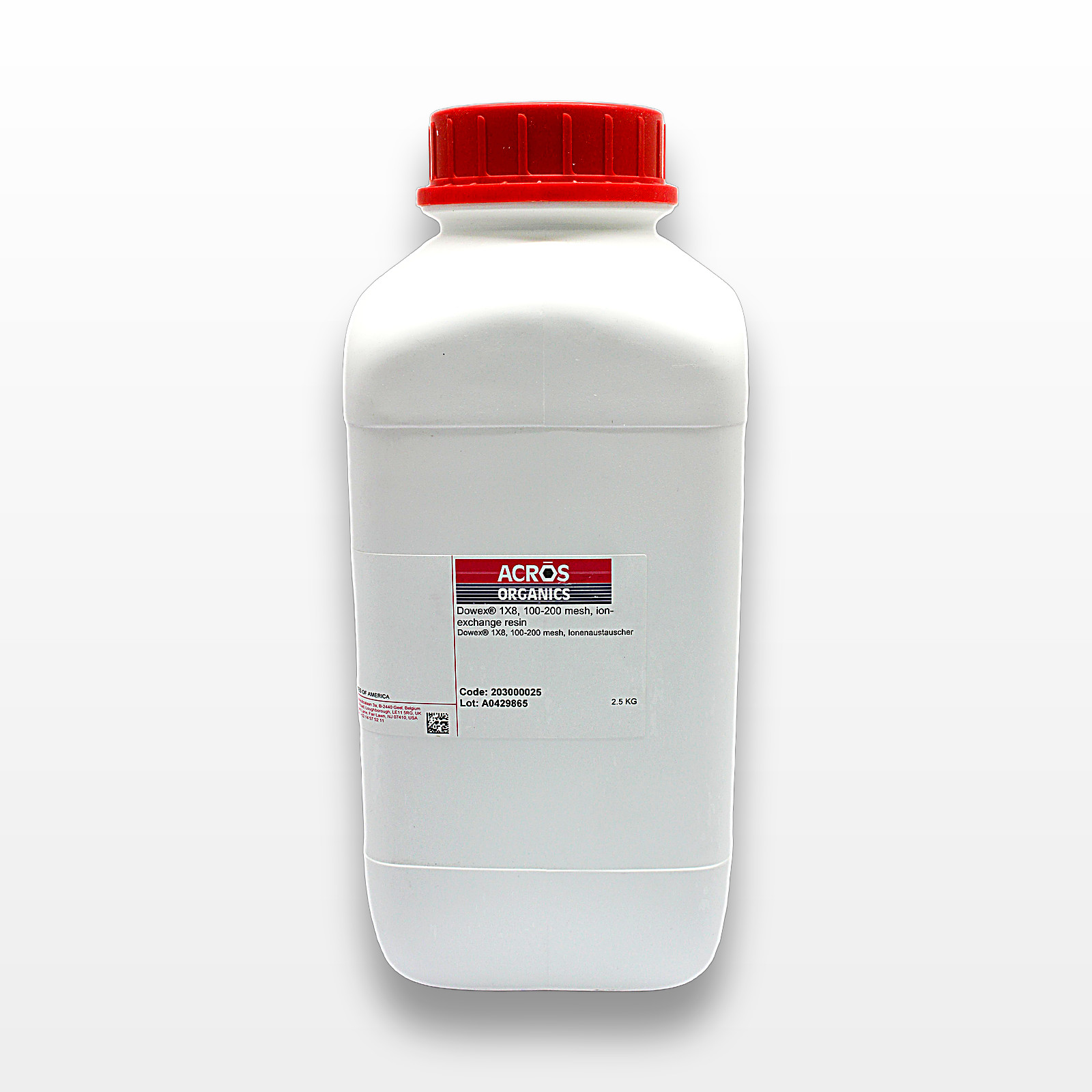 Acros Organics Dowex 1X8, Ion-Exchange Resin, 2.5Kg, Anion Separati (3320085893)