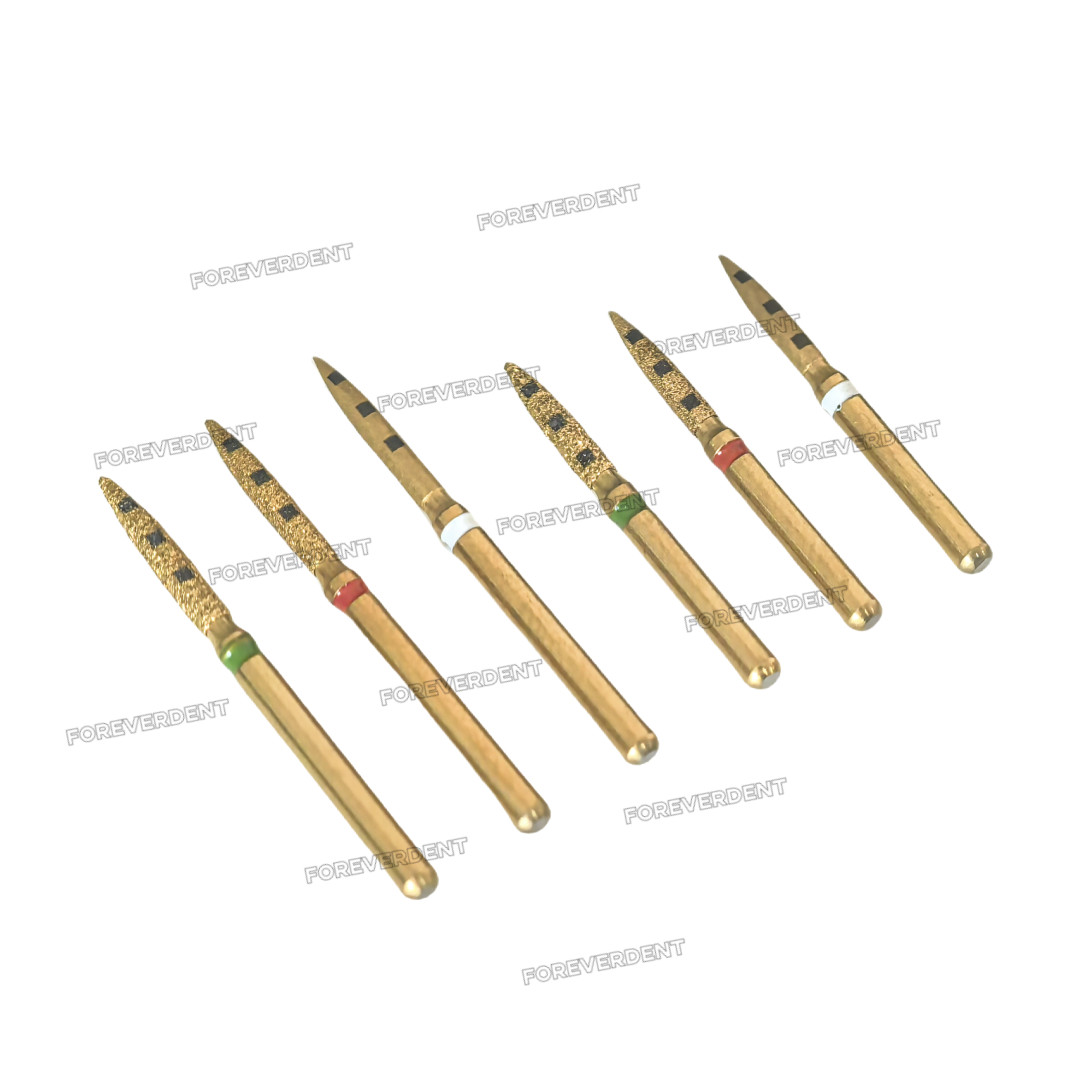 Dental BOPT Preperation Burs Vertical Diamond FG7906 Oriented Technique 6pcs/kit