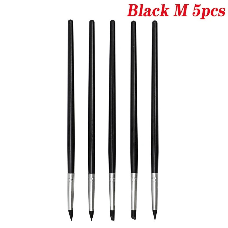 5pcs Silicone Shaping Pen Brush Set Resin Art Dental Sculpting Tool – NEW