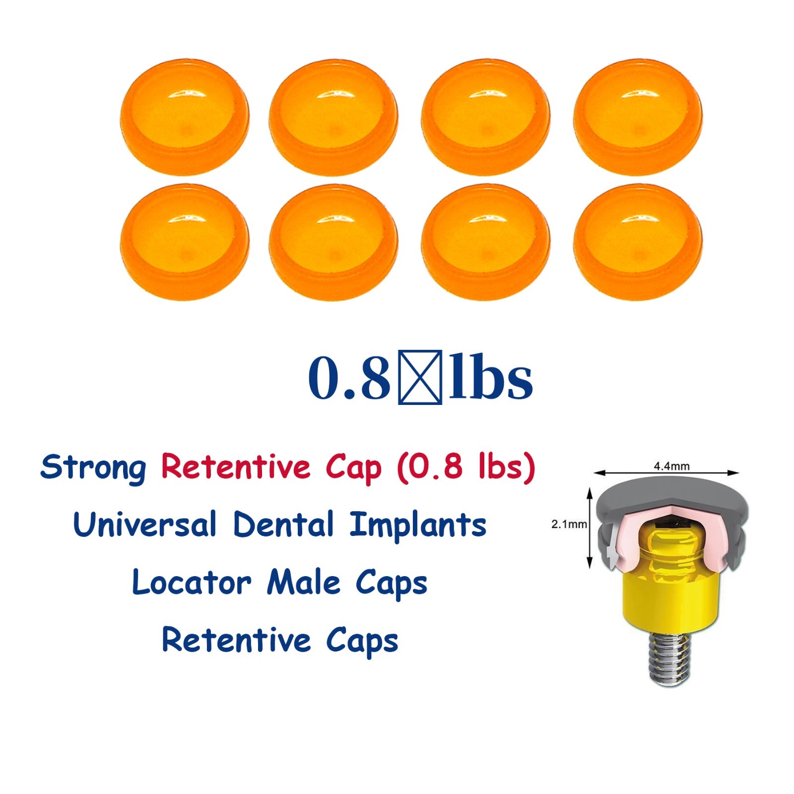 US Overdenture Locator Core Tool Retention Male Caps Implant Inserts Extraction