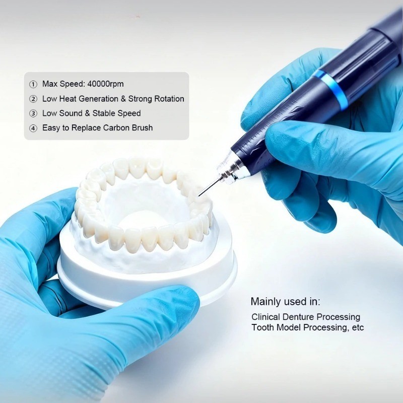 207 Dental Micromotor Lab Polishing Unit Electric Grinder fr Denture Fabrication