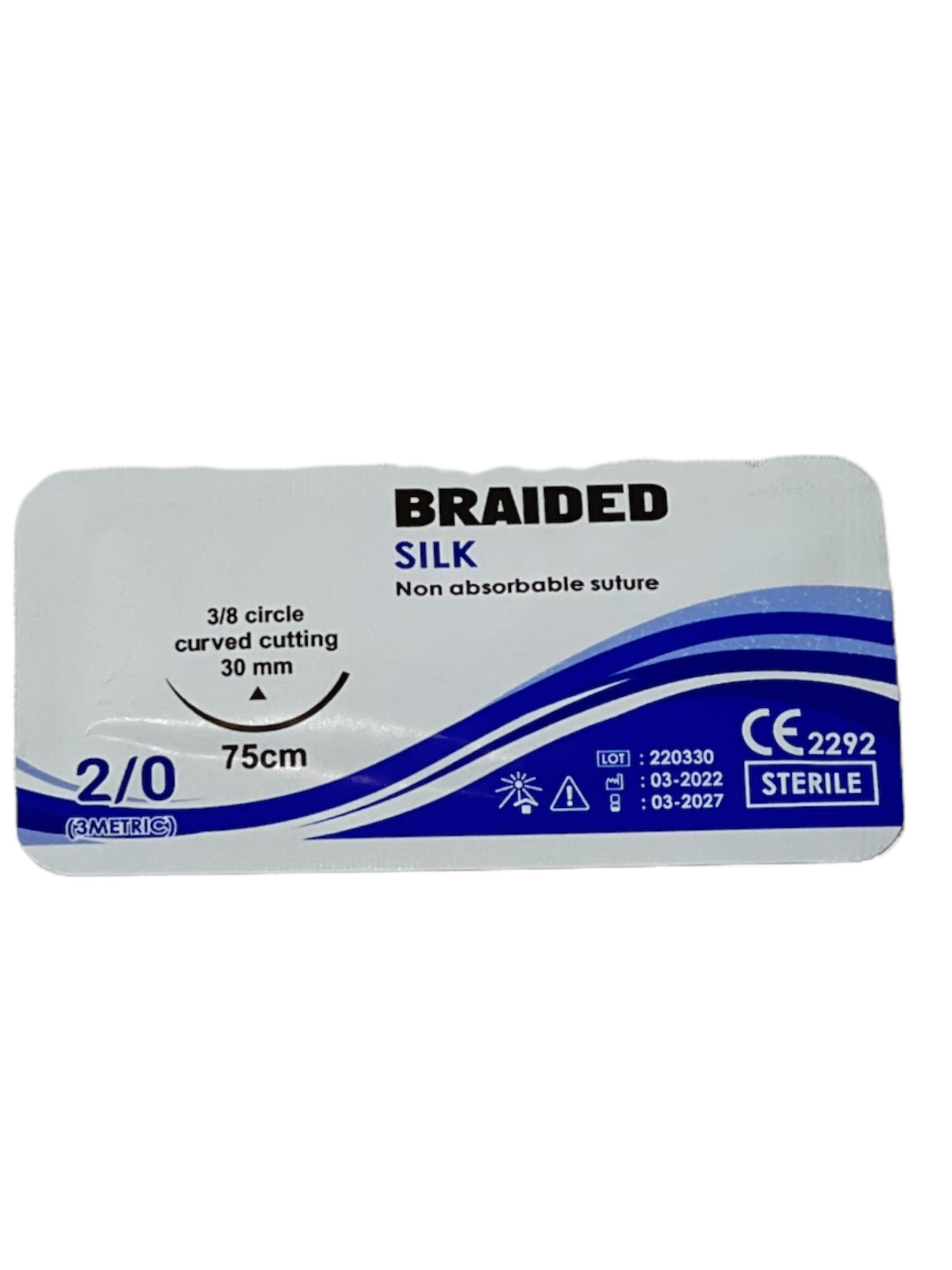 2/0 Silk Sterile Training Suture Thread With Needle Sewing Box