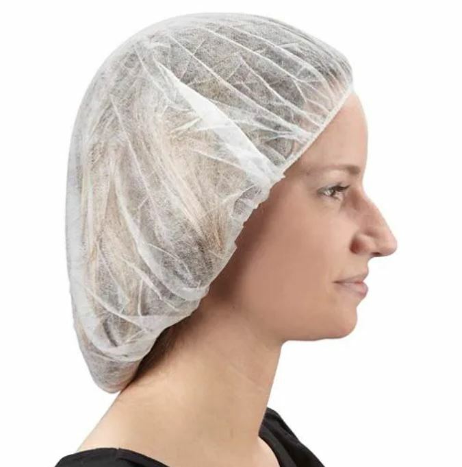 Head Cap/Cover 24″ Medical, Kitchen Use (Blue, Green, White) , 100/Pks, 6pk/1cs