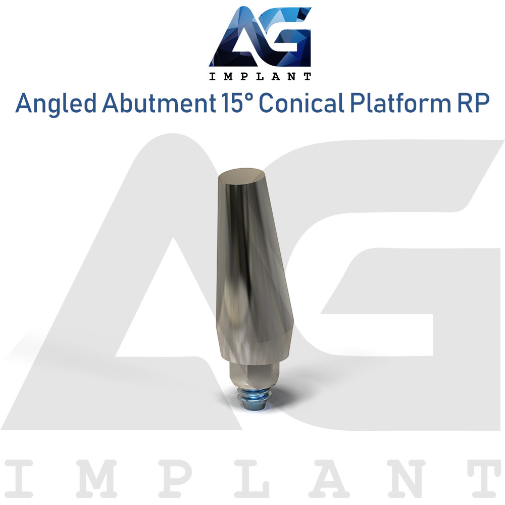 10 Angled Prosthetic System 15° RP Titanium Conical Connection Hex 2.65mm