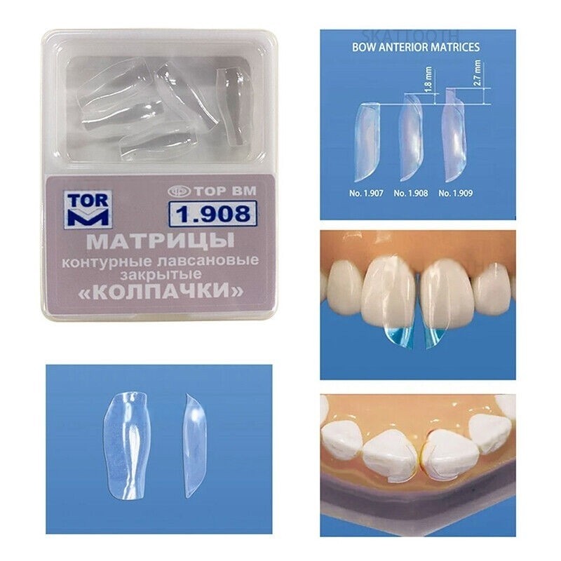 Dental TOR VM Clear Matrix Anterior Matrices Bow BT Matrices Fits Bioclear L/M/S