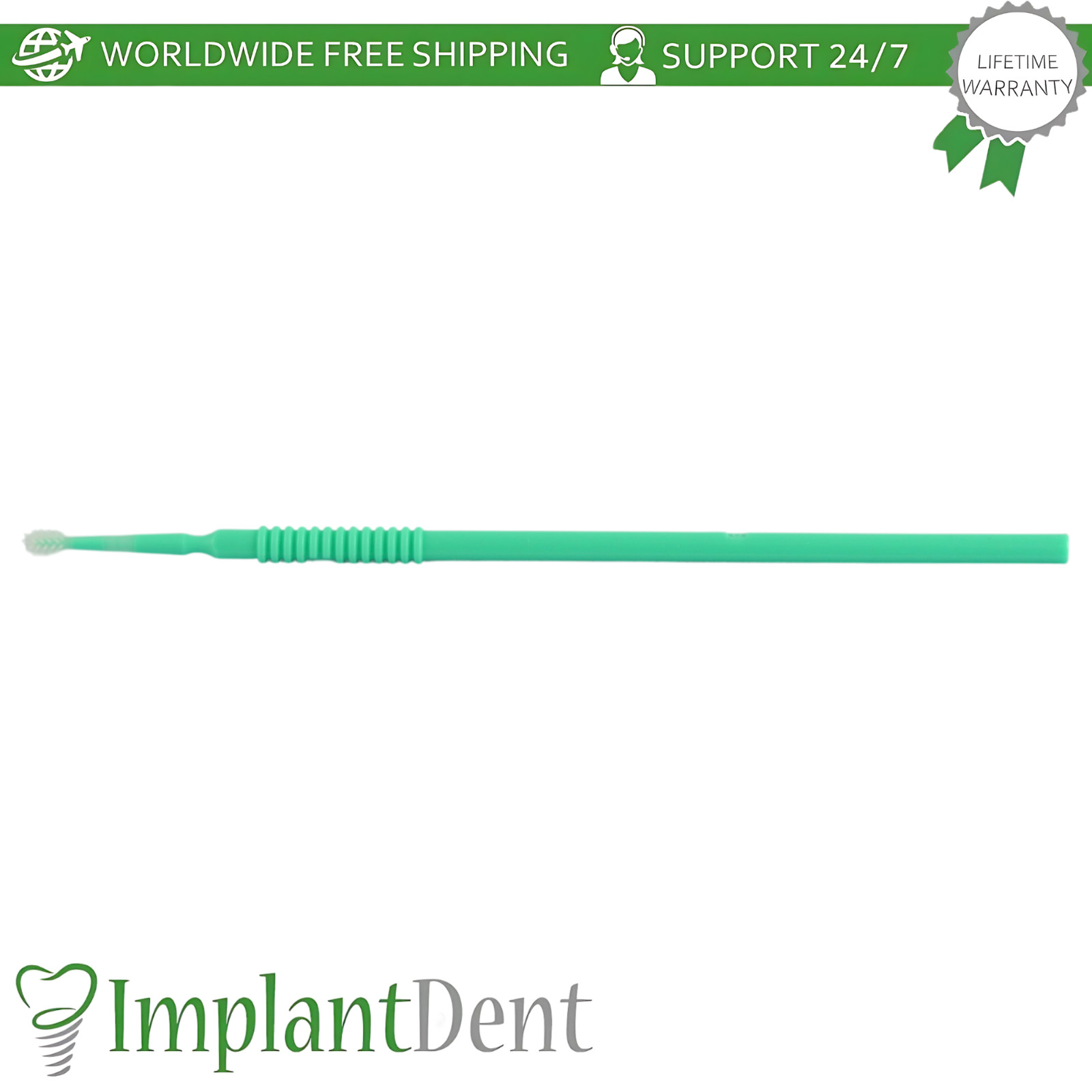 Dental Flock Free Micro Applicator Brushes Mint 50pcs Flexible Tip Dental Lab