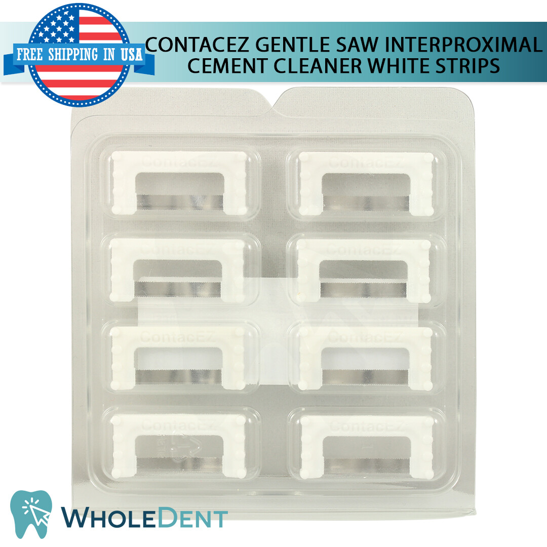 ContacEZ White Gentle Saw & Interproximal Cement Cleaner 8 Strips Restorative