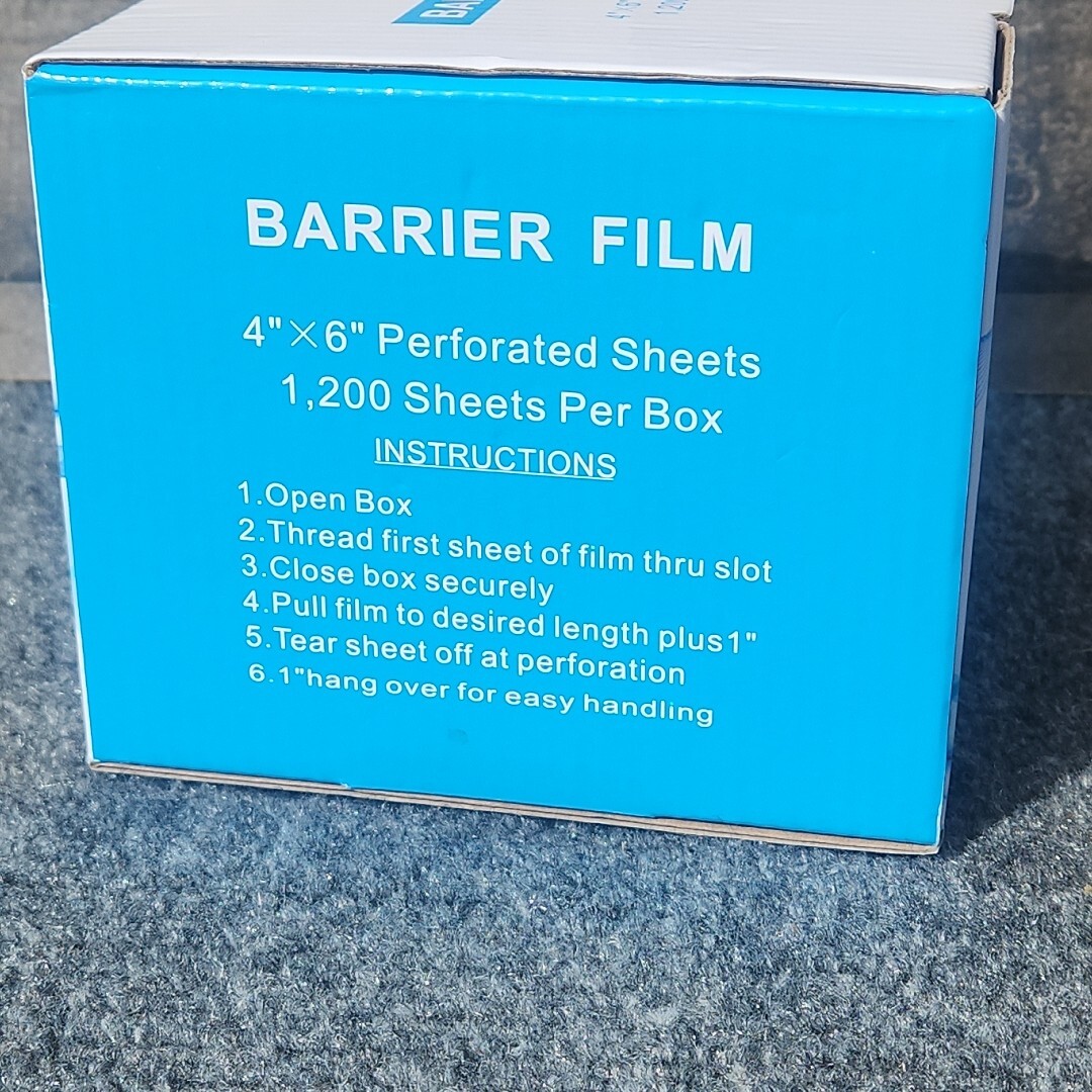 Dental Barrier Film Sticky Wrap Clear or Blue 4″ x 6″ (1200 Sheet)