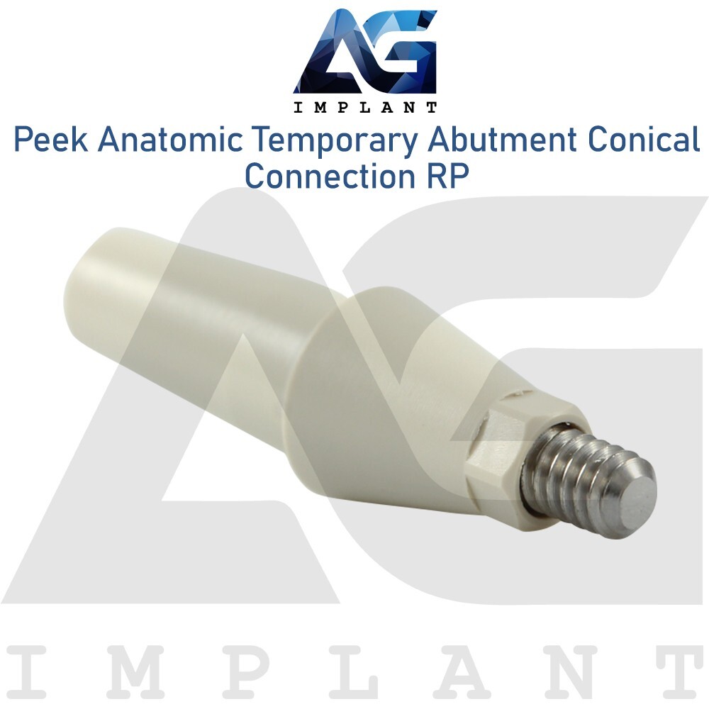 10 Peek Temporary Anatomic Straight Prosthetic System RP Conical Connection