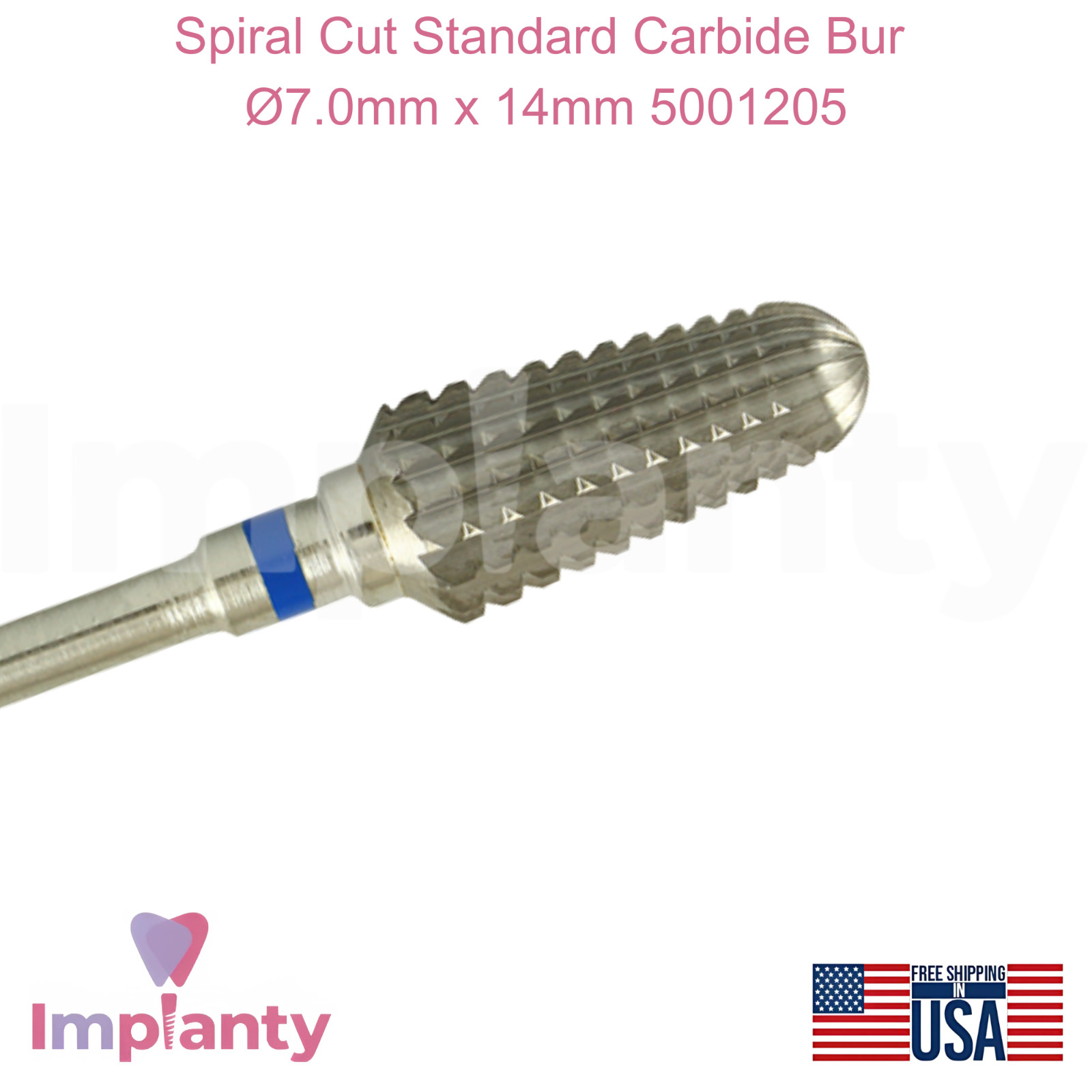 Spiral Cut Standard Grit Carbide Dental Bur Ø7.0mm x 14mm 5001205 Dentistry Tool