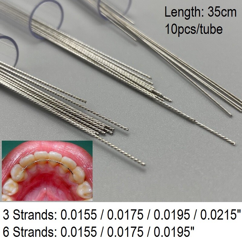 Dental Orthodontic Twisted fixed Lingual Retainer Wires Permanent Straight Wire