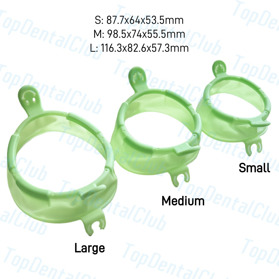 SML Dental Mouth Opener Lip Cheek Retractors Soft Optragate Fixable Tube Holder
