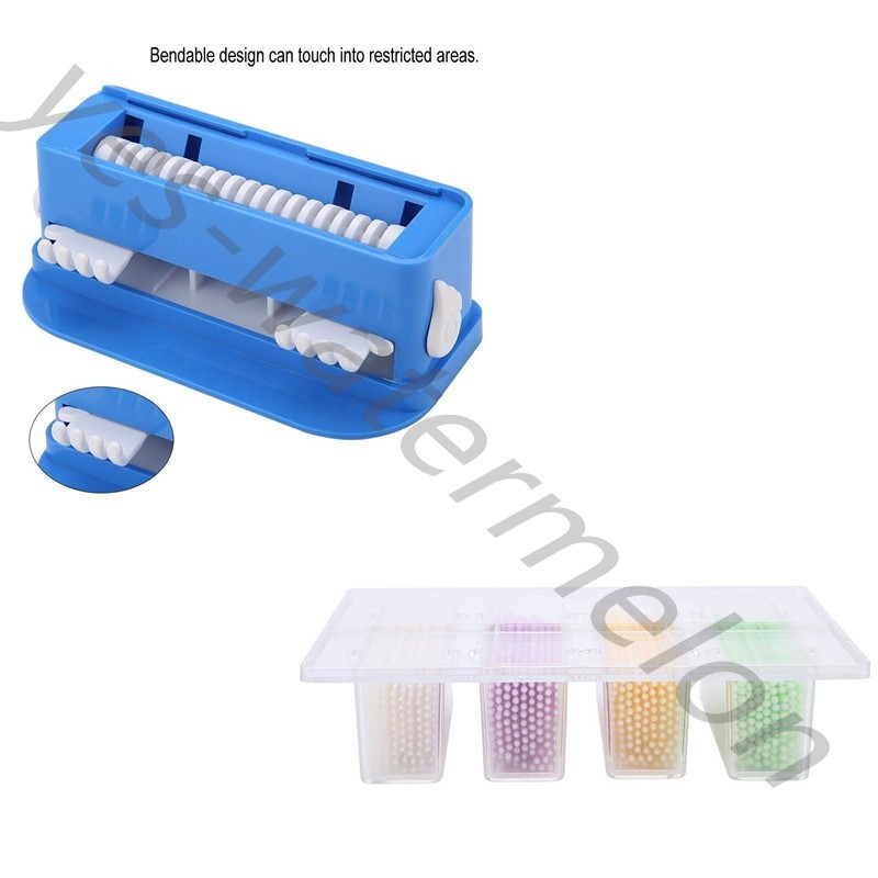 Dental Orthodontic Plactic Applicator Dispenser Instrument +400 Pcs Micro Brush