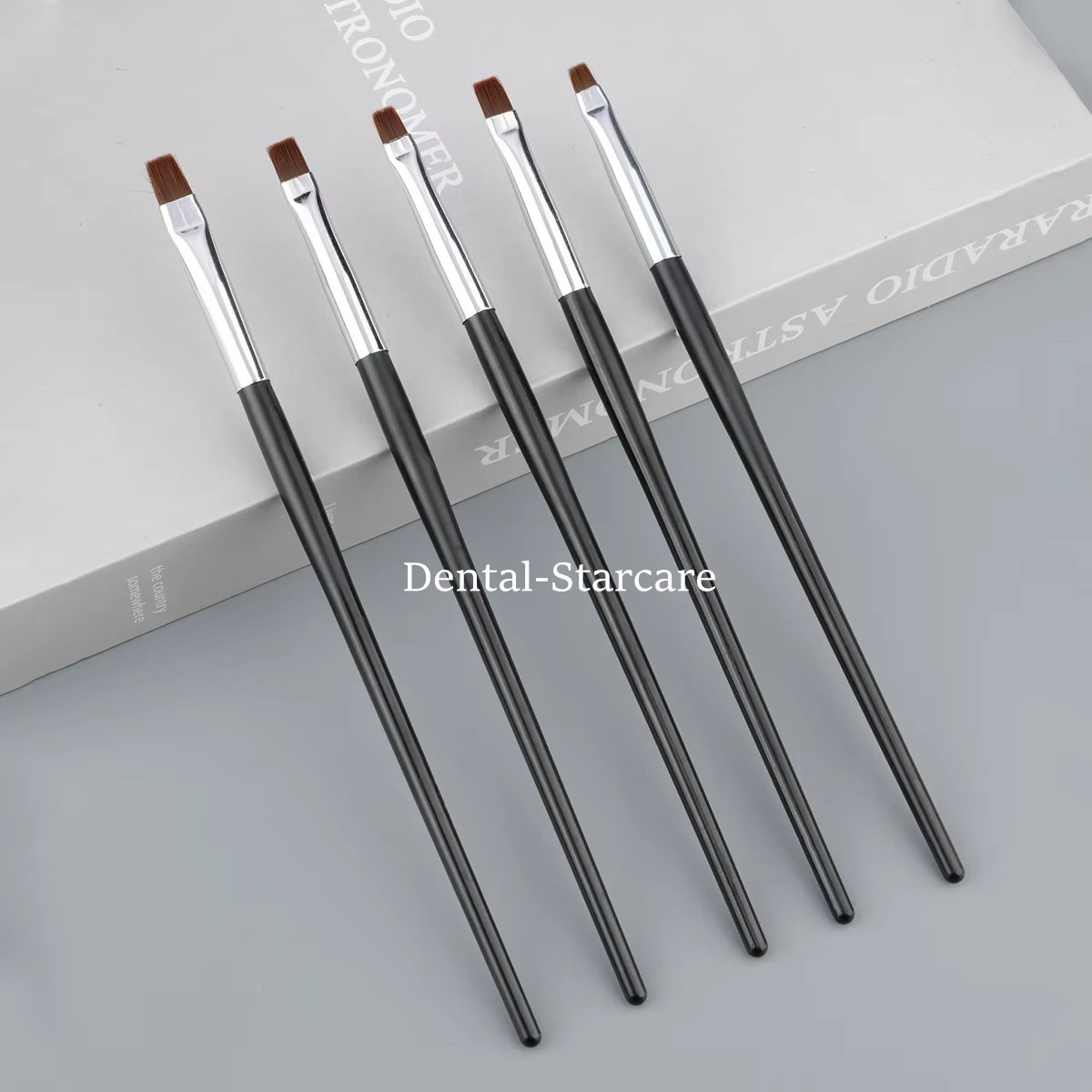 5 Pcs Dental Composite Resin Veneer Cement Porcelain Brushes Silicone Brush Pen
