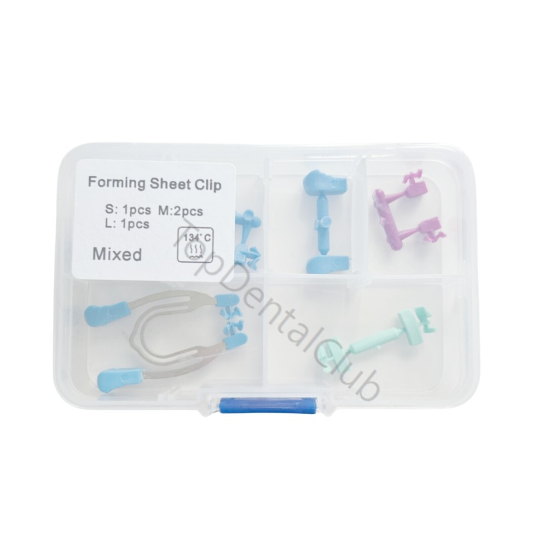 1Box Dental Matrix Sectional Contoured Metal Spring Clip Rings Matrices Clamps