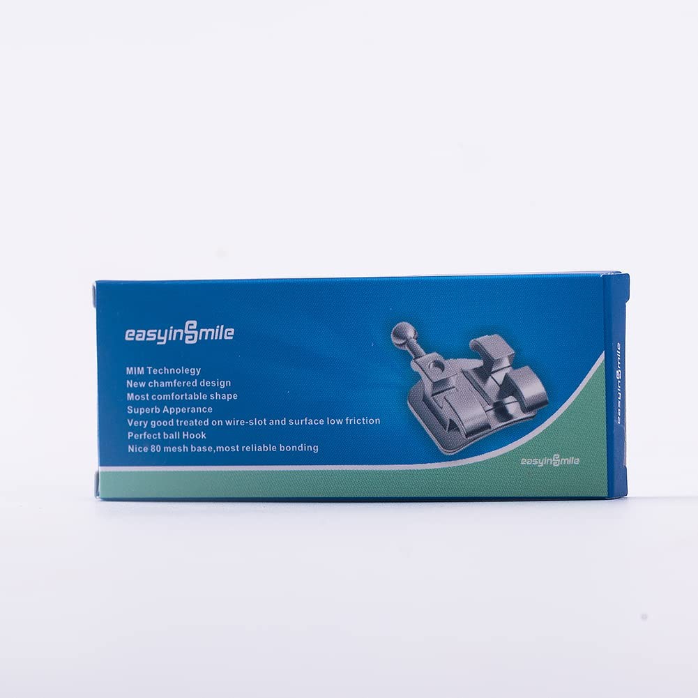 SNAWOP Dental Orthodontic Brackets 20PCS Mini Metal Braces Slot.022 Hooks…
