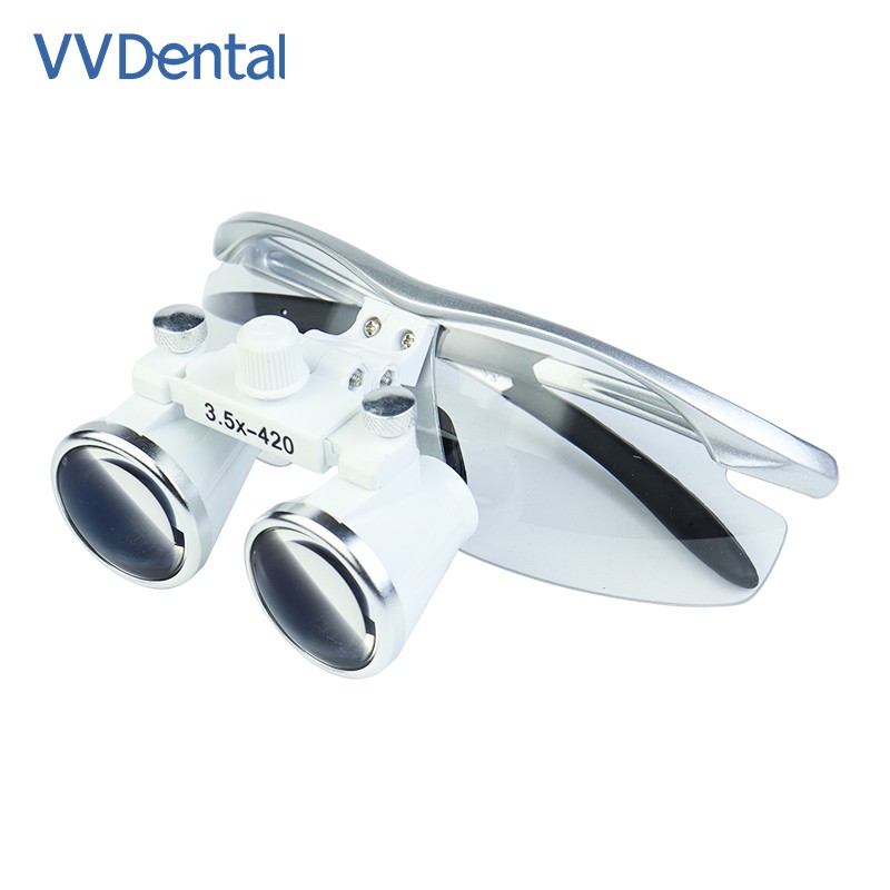 2.5X 3.5X Dentist Loupes Dental Binocular Glass Magnifier with 3W Led Light
