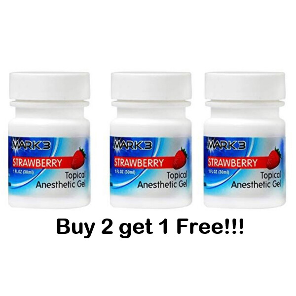 Mark 3 Dental Topical Anesthetic Gel, Made in USA,1.12oz (Buy 2 get 1 FREE)