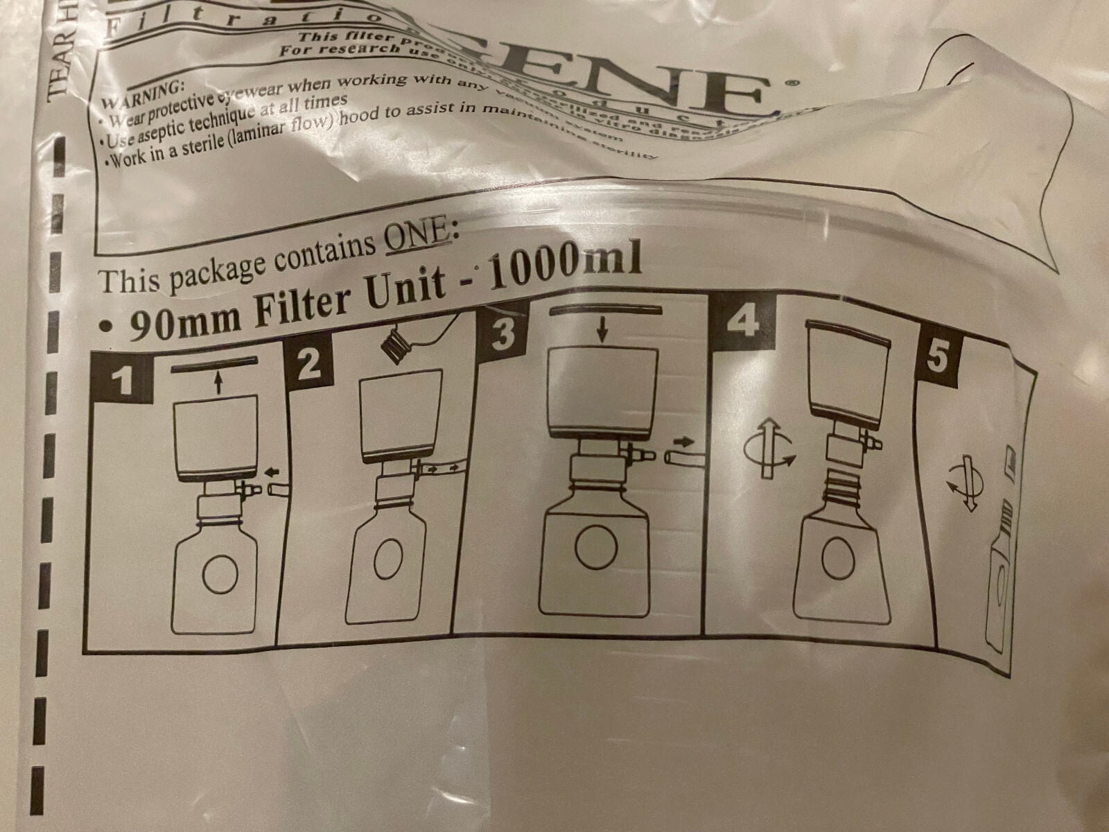 VACUUM FILTERS 1000mL – Nalgene 567-0020 + Sigma 1098 SIAL PES 0.2μm – LOT of 10