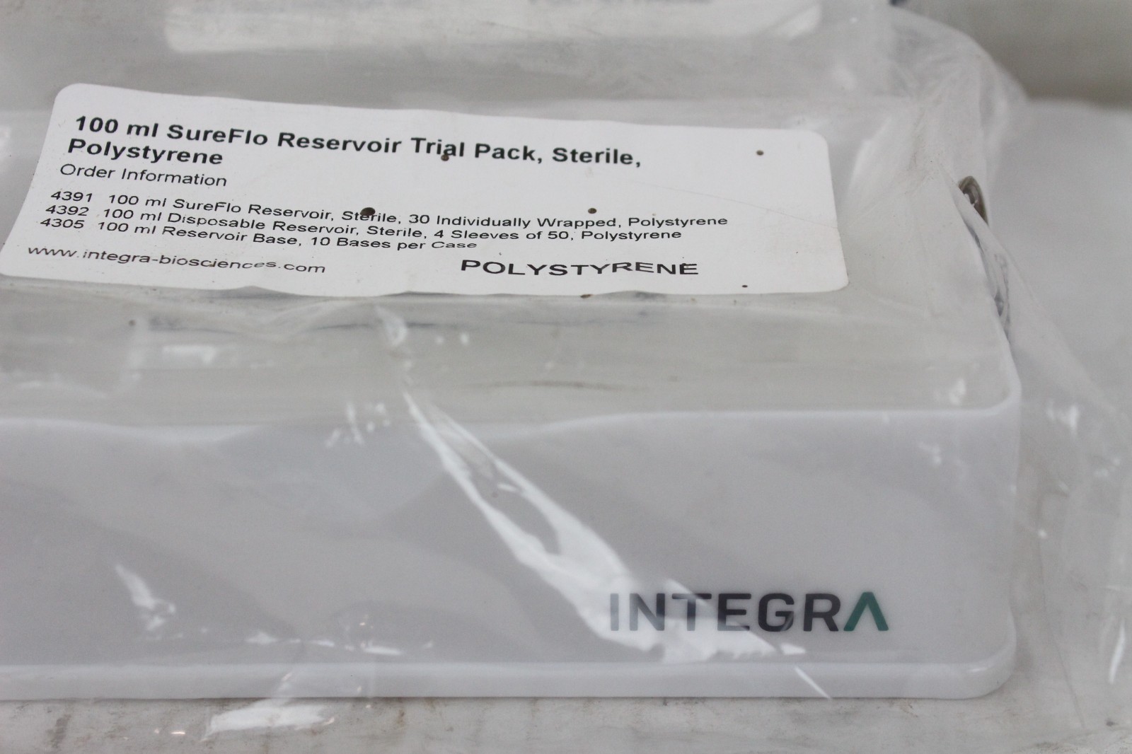 2 New Integra 100 ML Sureflo Reservoir Trial Pack Sterile Polystyrene Sealed