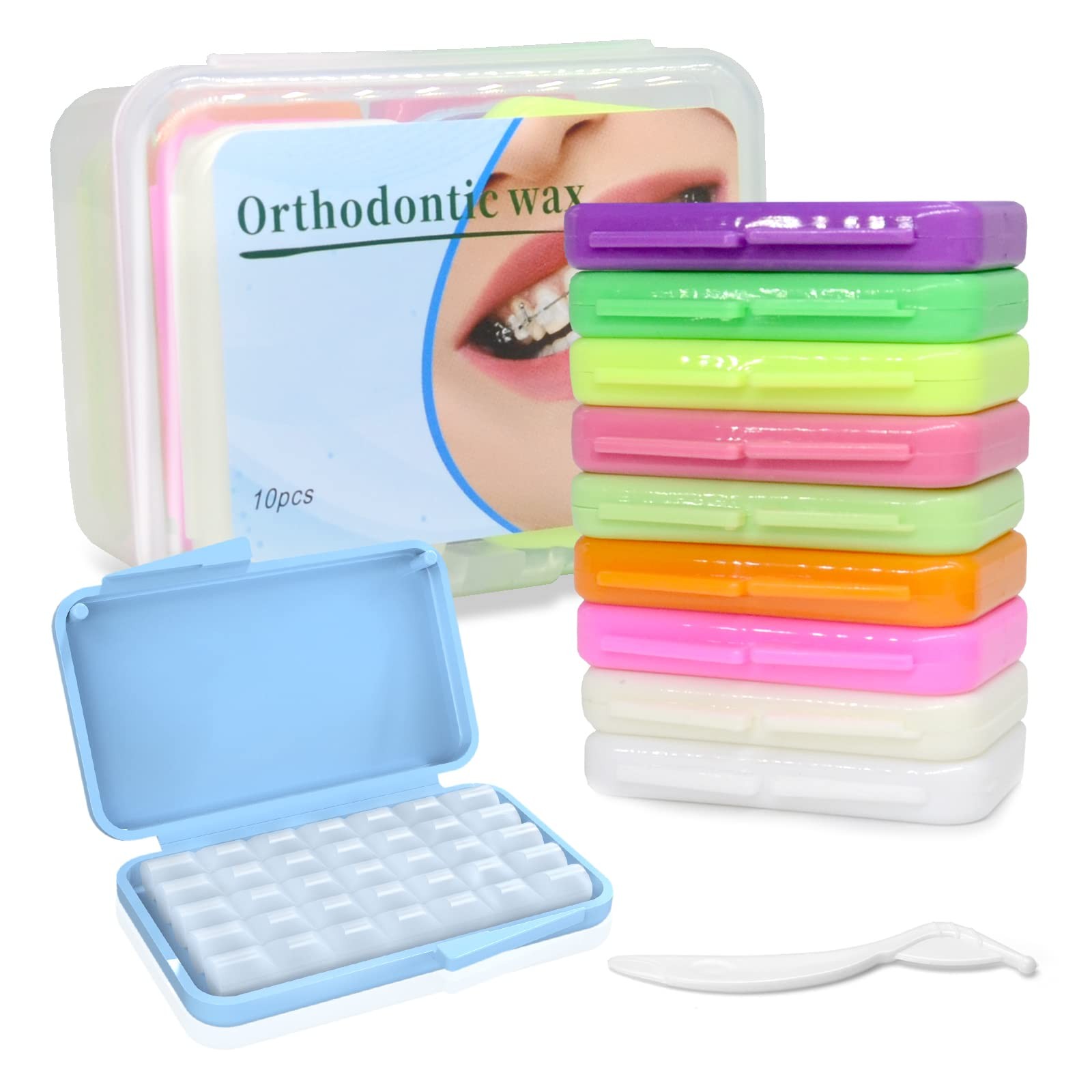 (10 Pack) Braces Wax-Dental Wax for & Aligners,50 Premium Orthodontic…