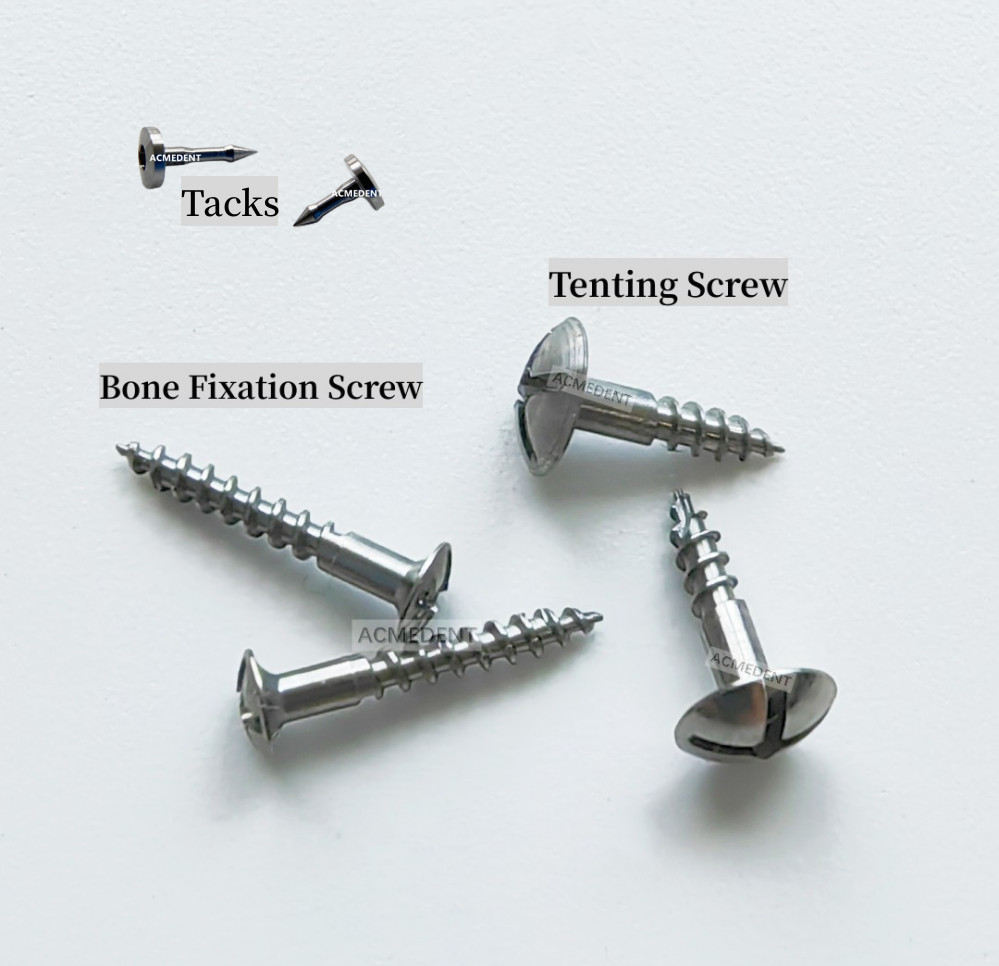 Dental GBR TAC Half Threaded Screw Bone Tack Fixation Titanium Tent Screws Tacks