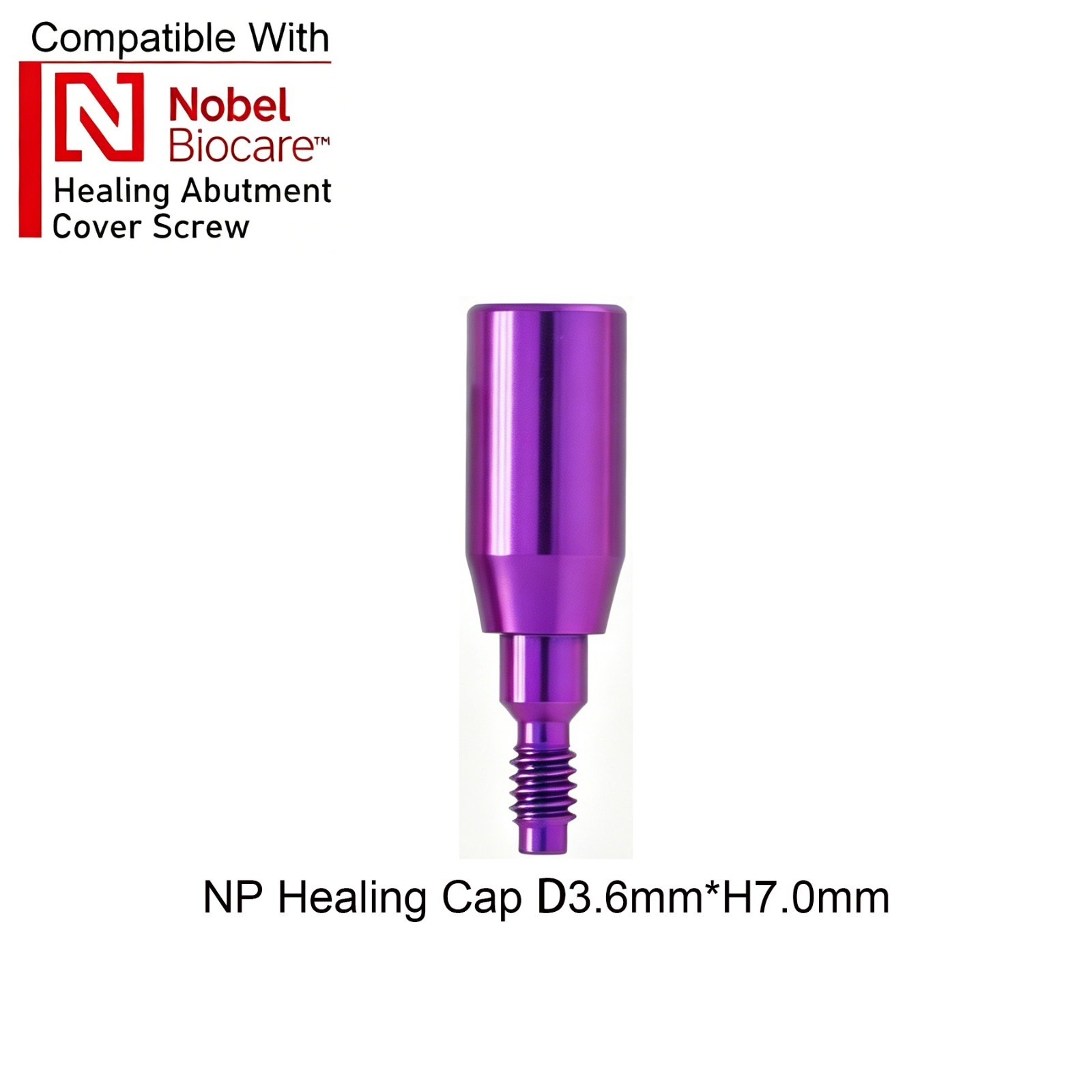 US 5Pcs Dental Healing Abutment ∅3.6 ∅5.0 ∅6.0 Fit Nobel Active Biocare NP/RP