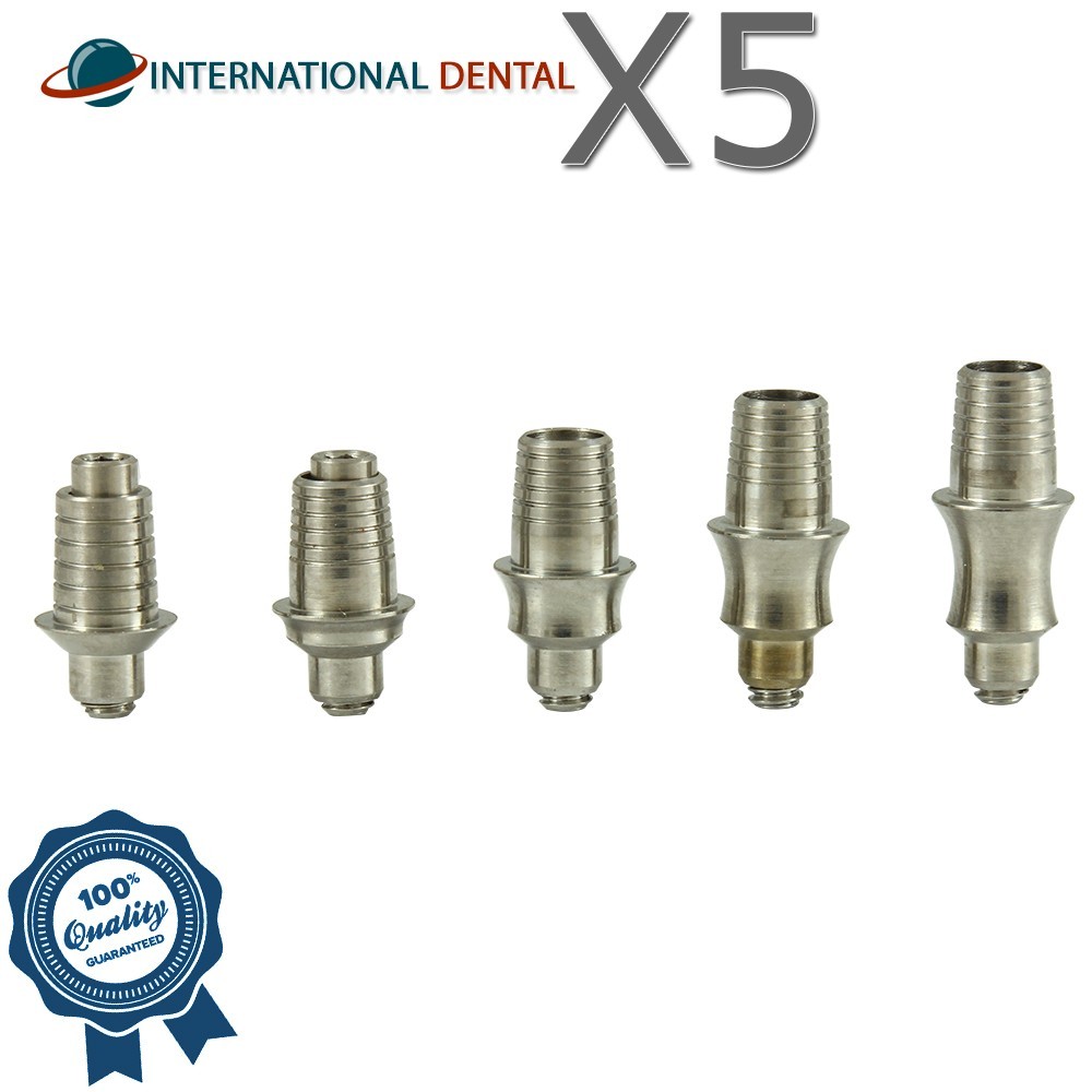 5 Dental Rotational Concave CAD/CAM Titanium Base Int Hex 2.42mm Connection