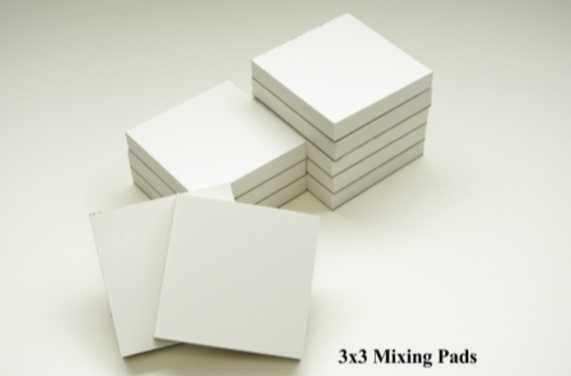 100Sheets MIXING PADS Dental 3″ X 3″ – White Pads (US supplier)