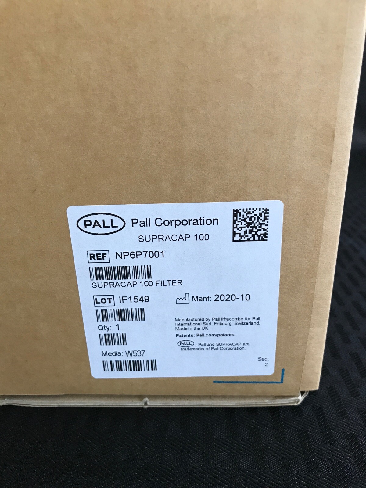 PALL CYTIVA Supracap 100 Depth Filter In-Line Capsule 10” NP6P7001