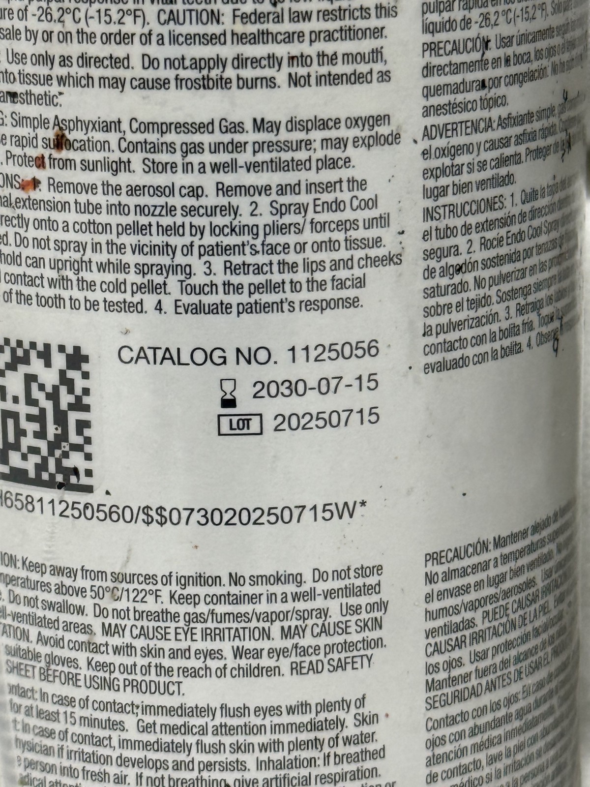 Lot of 2 Henry Schein Endo Cool Spray 10 oz Pulp Vitality Test Vanilla 112-5056